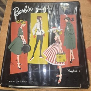 Vintage Barbie Doll Case with Fashion Illustrations